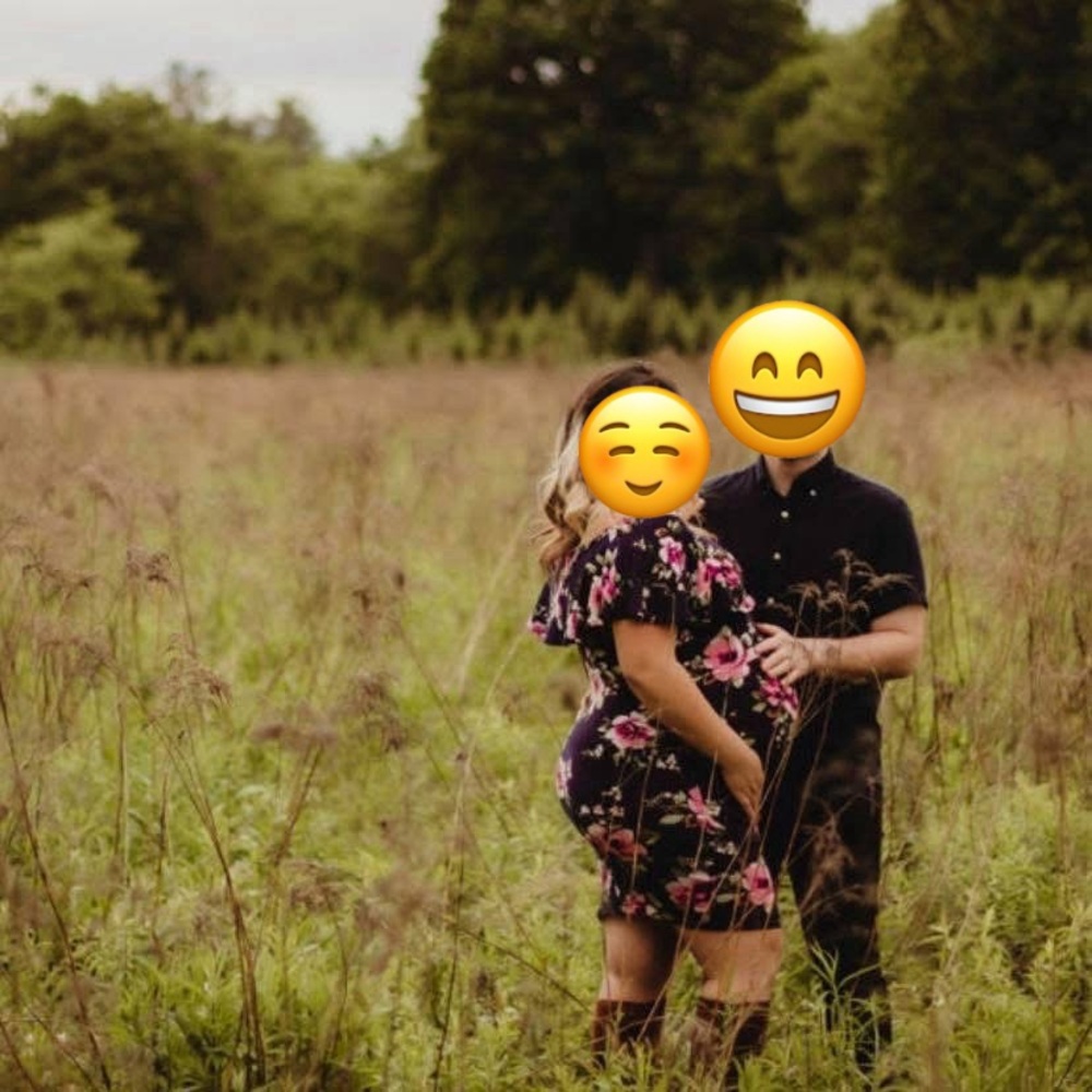 Hello MIZ Navy Floral Maternity Dress